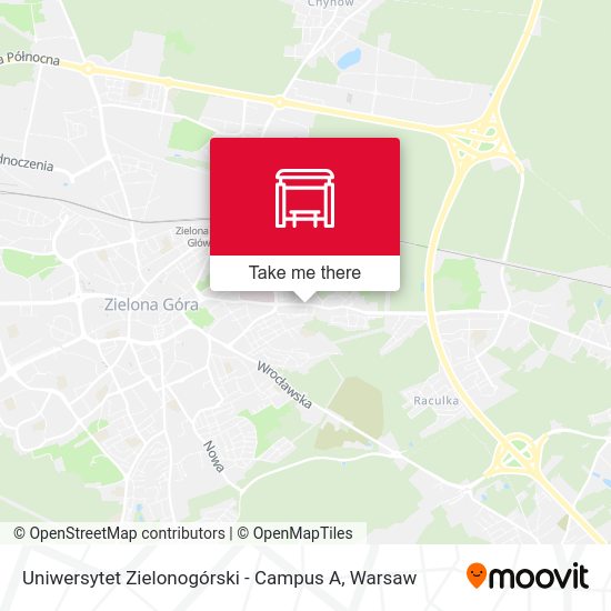 Uniwersytet Zielonogórski - Campus A map