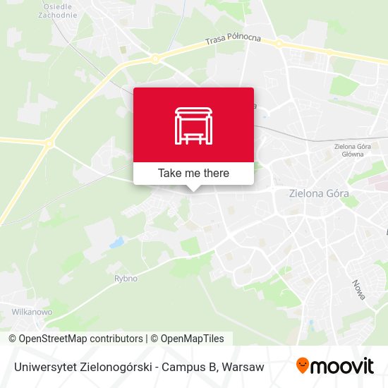 Uniwersytet Zielonogórski - Campus B map