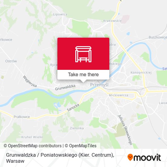 Grunwaldzka / Poniatowskiego (Kier. Centrum) map