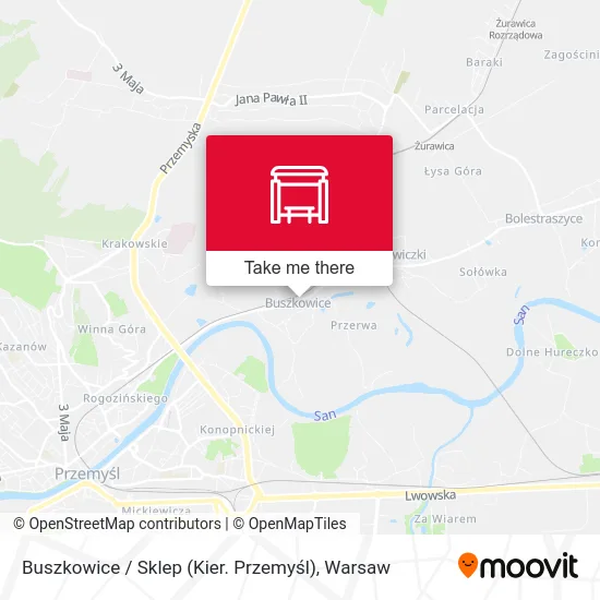 Карта Buszkowice / Sklep (Kier. Przemyśl)