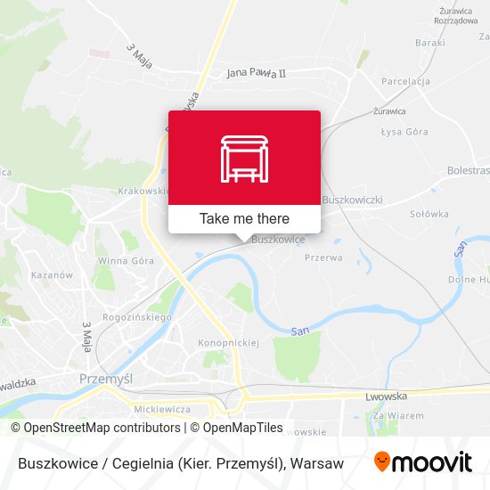 Карта Buszkowice / Cegielnia (Kier. Przemyśl)