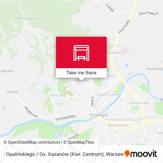 Opalińskiego / Os. Kazanów (Kier. Centrum) map