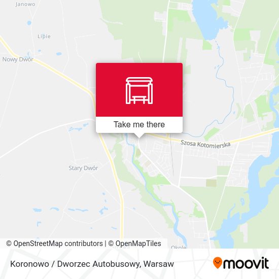 Карта Koronowo / Dworzec Autobusowy