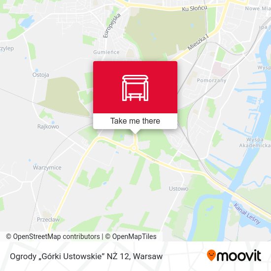 Ogrody „Górki Ustowskie” NŻ 12 map