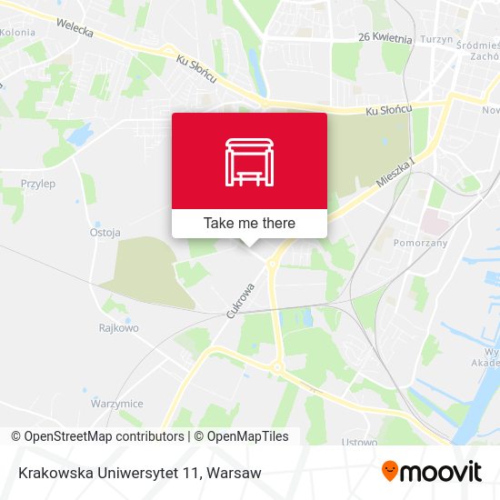 Krakowska Uniwersytet 11 map