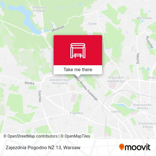 Zajezdnia Pogodno NŻ 13 map