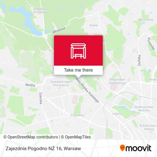 Zajezdnia Pogodno NŻ 16 map