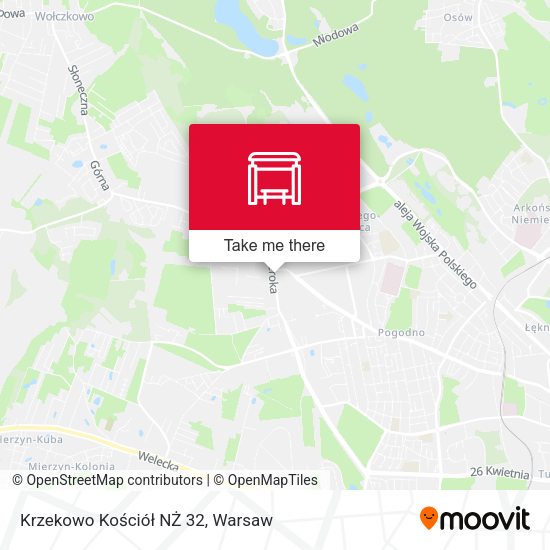 Krzekowo Kościół NŻ 32 map