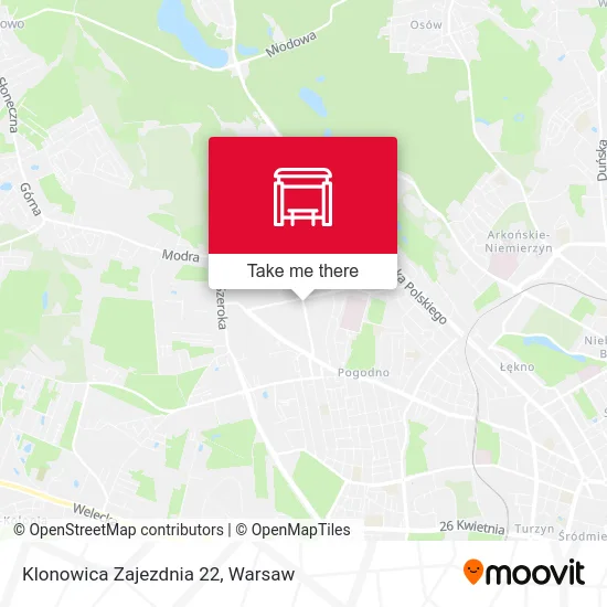 Карта Klonowica Zajezdnia 22