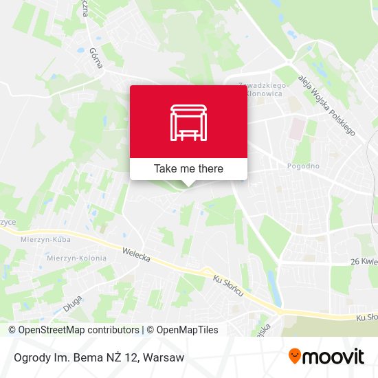 Ogrody Im. Bema NŻ 12 map