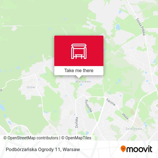 Podbórzańska Ogrody 11 map