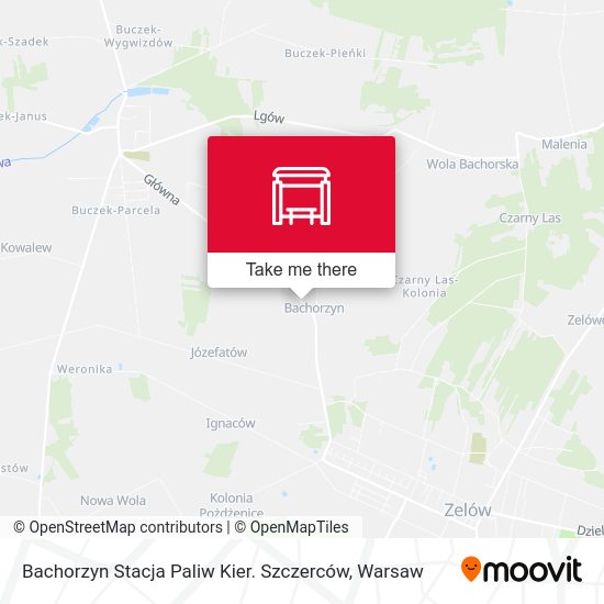 Bachorzyn Stacja Paliw Kier. Szczerców map