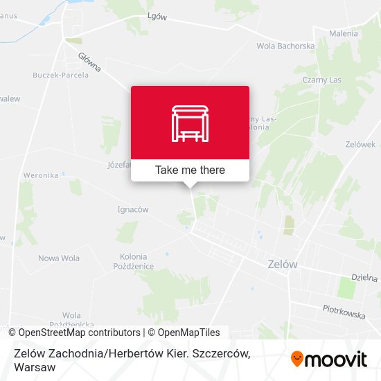 Zelów Zachodnia / Herbertów Kier. Szczerców map