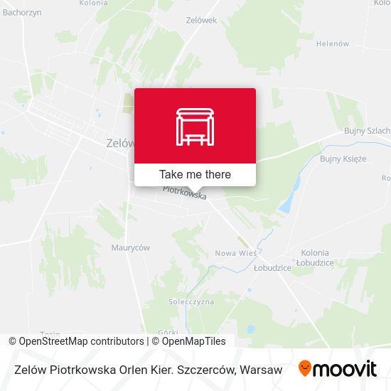 Карта Zelów Piotrkowska Orlen Kier. Szczerców