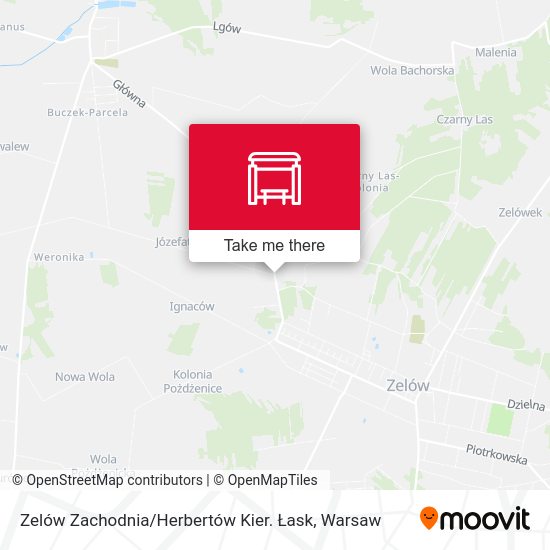 Zelów Zachodnia / Herbertów Kier. Łask map