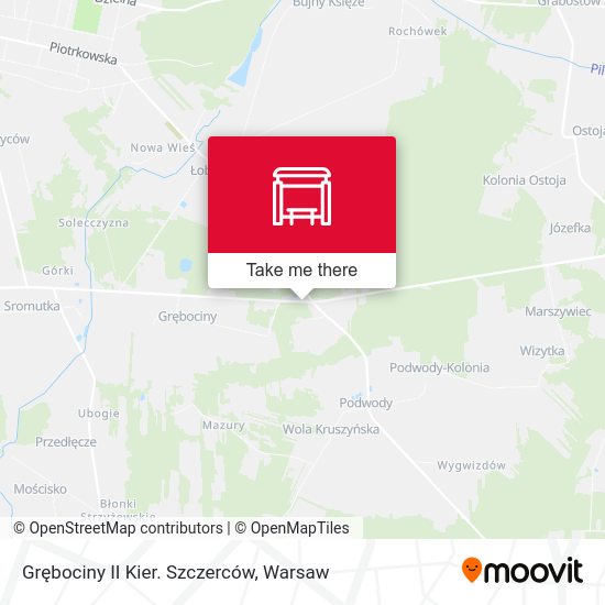 Grębociny II Kier. Szczerców map