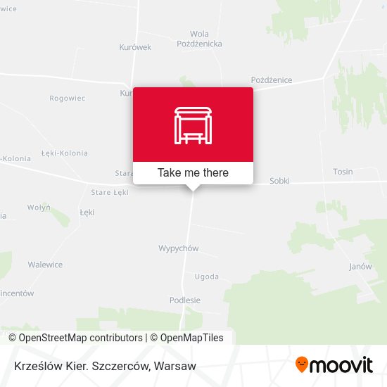 Krześlów Kier. Szczerców map