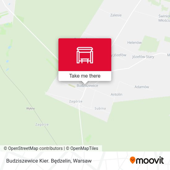 Budziszewice Kier. Będzelin map