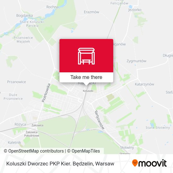 Koluszki Dworzec PKP Kier. Będzelin map