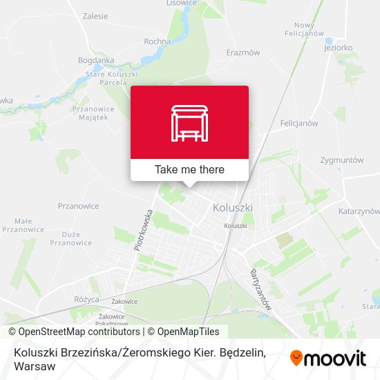 Koluszki Brzezińska / Żeromskiego Kier. Będzelin map