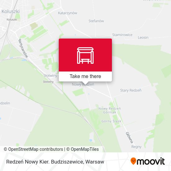 Redzeń Nowy Kier. Budziszewice map