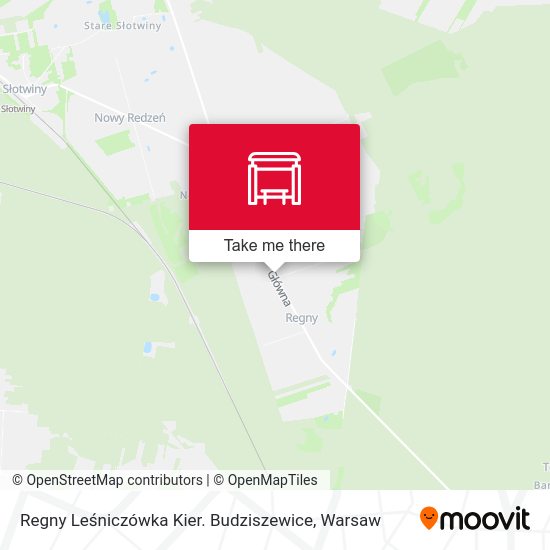 Regny Leśniczówka Kier. Budziszewice map