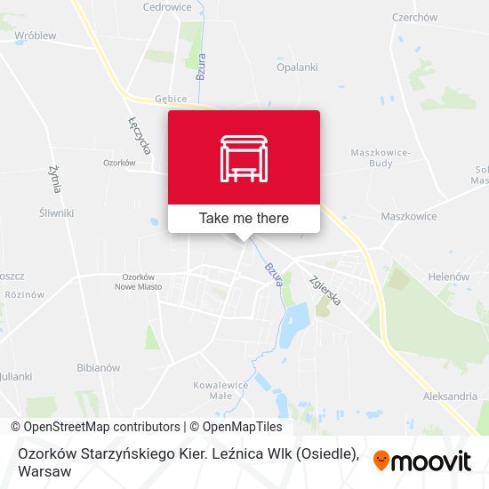 Ozorków Starzyńskiego Kier. Leźnica Wlk (Osiedle) map