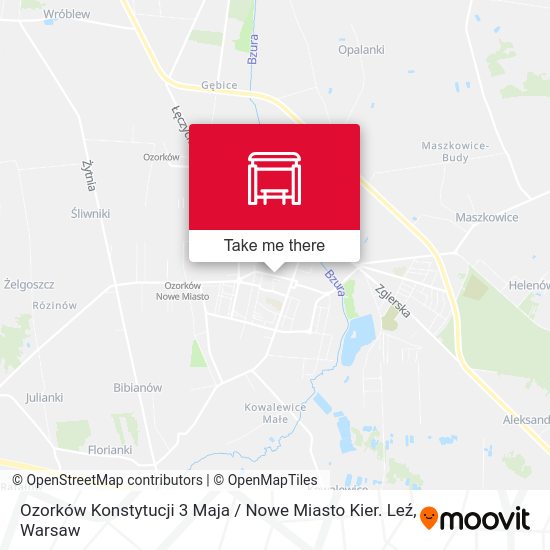 Ozorków Konstytucji 3 Maja / Nowe Miasto Kier. Leź map