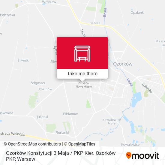 Ozorków Konstytucji 3 Maja / PKP Kier. Ozorków PKP map