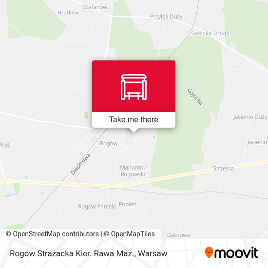 Rogów Strażacka Kier. Rawa Maz. map