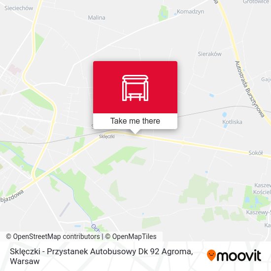 Sklęczki - Przystanek Autobusowy Dk 92 Agroma map