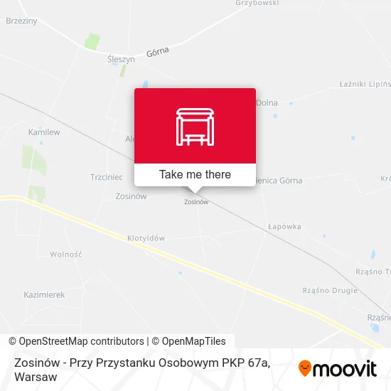 Карта Zosinów - Przy Przystanku Osobowym PKP 67a