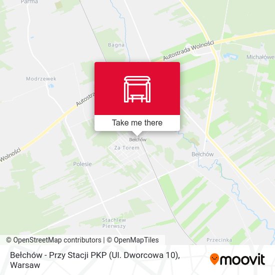 Bełchów - Przy Stacji PKP (Ul. Dworcowa 10) map