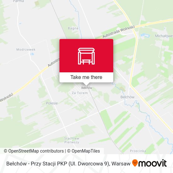 Bełchów - Przy Stacji PKP (Ul. Dworcowa 9) map