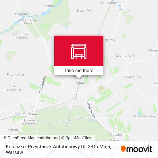 Koluszki - Przystanek Autobusowy Ul. 3-Go Maja map