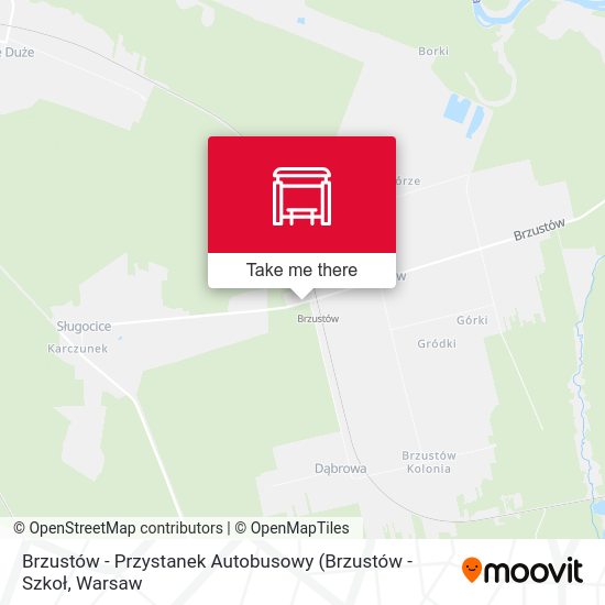 Карта Brzustów - Przystanek Autobusowy