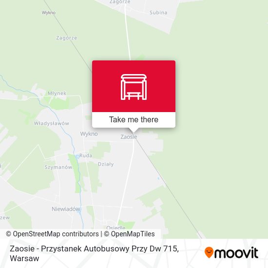 Zaosie - Przystanek Autobusowy Przy Dw 715 map