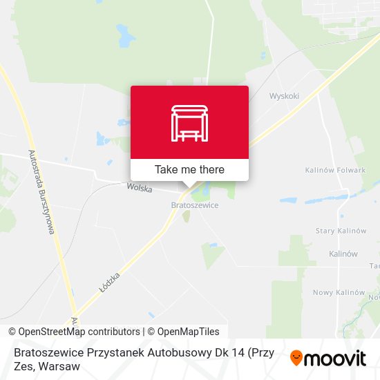 Bratoszewice Przystanek Autobusowy Dk 14 map