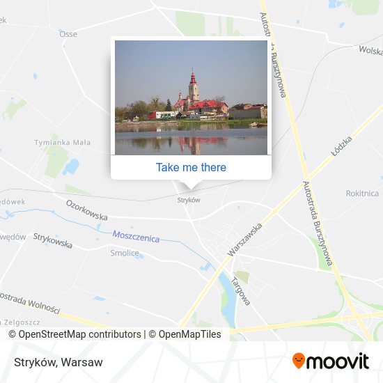 Stryków map