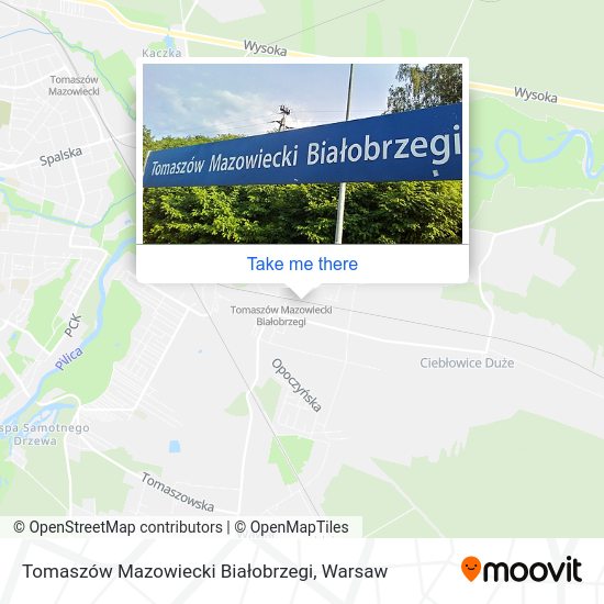 Tomaszów Mazowiecki Białobrzegi map