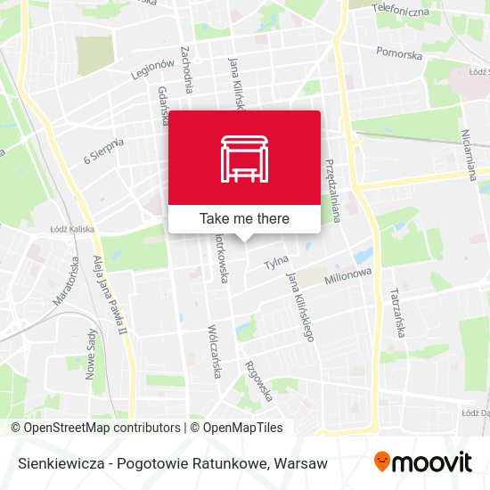 Sienkiewicza - Pogotowie Ratunkowe map