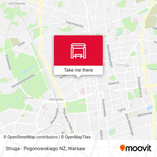 Struga - Pogonowskiego NŻ map