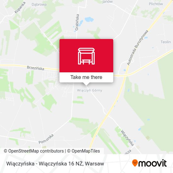 Wiączyńska - Wiączyńska 16 NŻ map