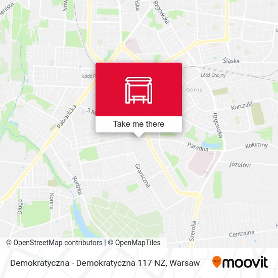 Demokratyczna - Demokratyczna 117 NŻ map