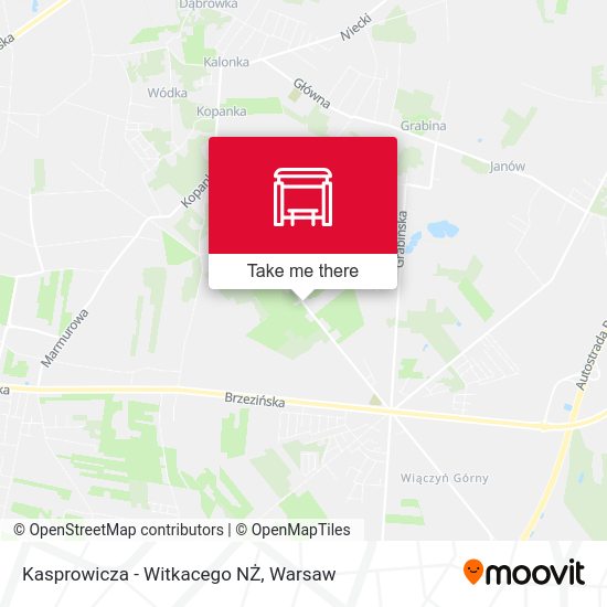 Kasprowicza - Witkacego NŻ map