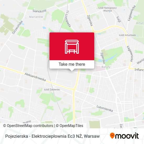 Pojezierska - Elektrociepłownia Ec3 NŻ map