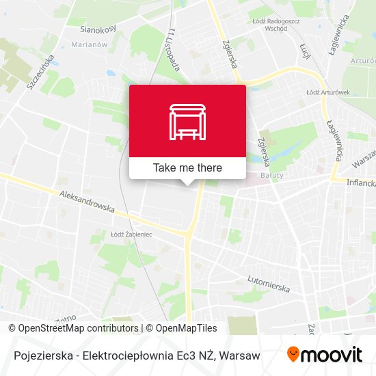 Pojezierska - Elektrociepłownia Ec3 NŻ map