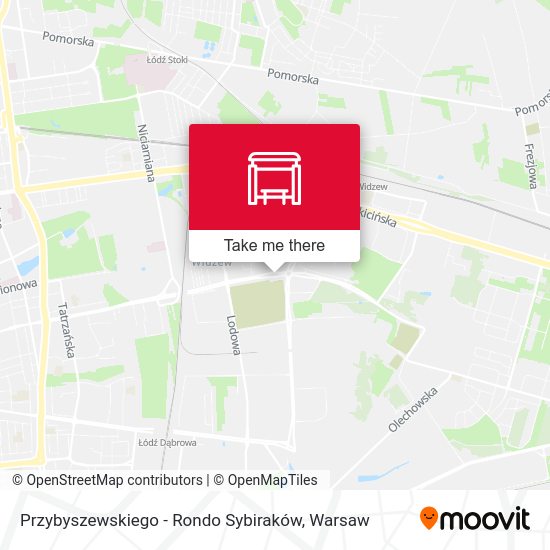 Przybyszewskiego - Rondo Sybiraków map