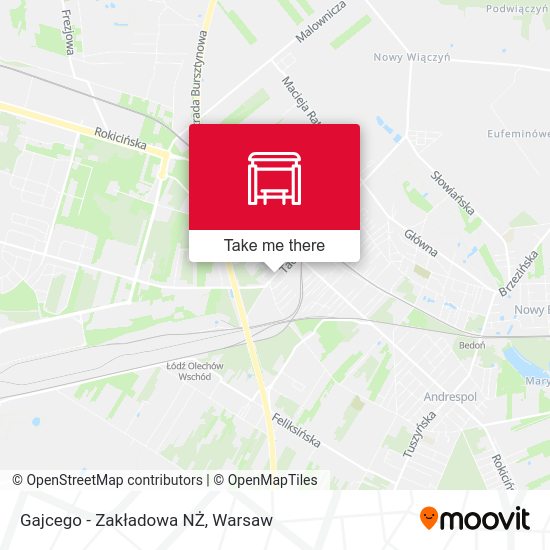 Gajcego - Zakładowa NŻ map