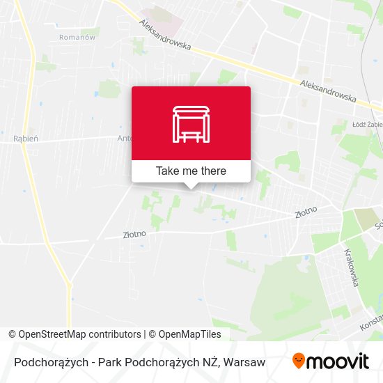 Podchorążych - Park Podchorążych NŻ map